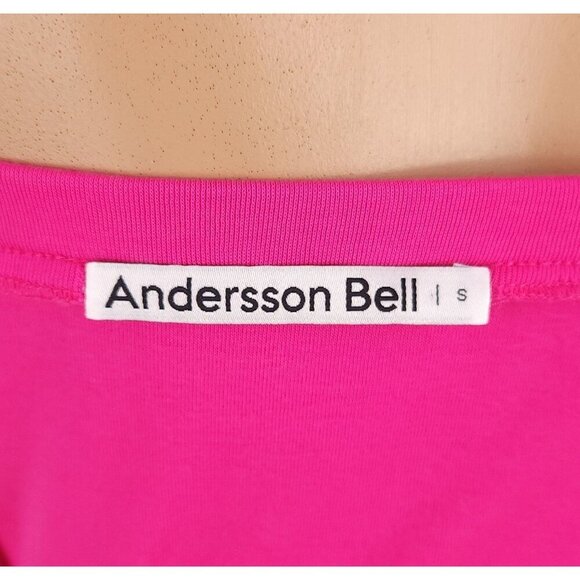 Andersson Bell Cotton Midi Dress Size S Pink $470 - Picture 9 of 14